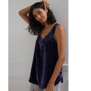 Anthropologie Suri Velvet Swing Tank Top Blouse US Women's S